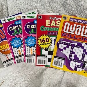 Lot of 5 Kappa Word Puzzle Books